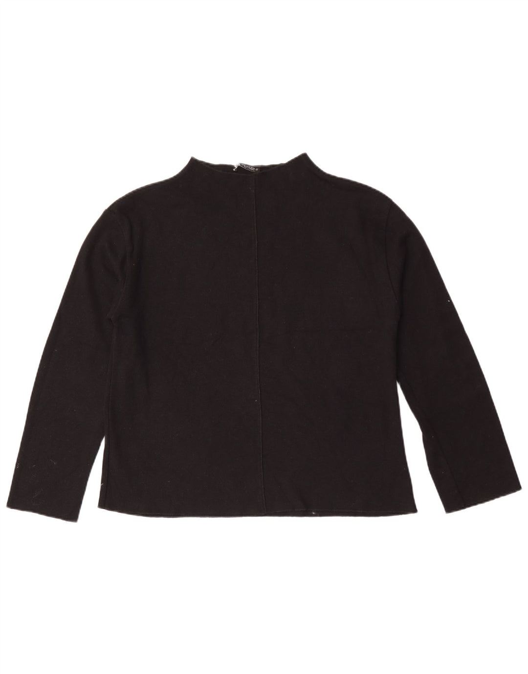 Top Zara da donna a maniche lunghe UK 14 cotone nero medio