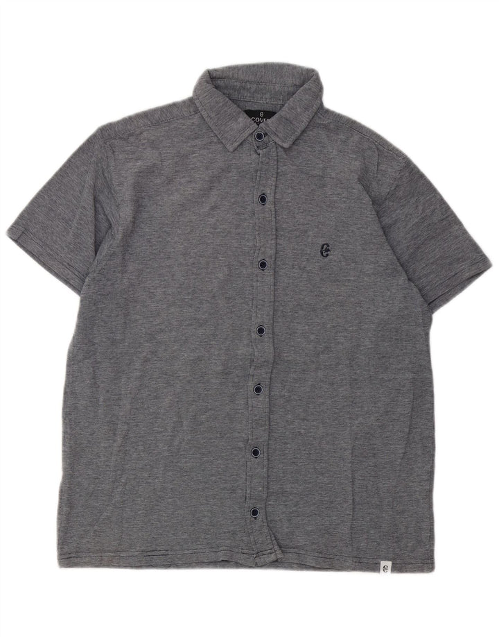 Camicia a maniche corte da uomo Coveri XL in cotone grigio