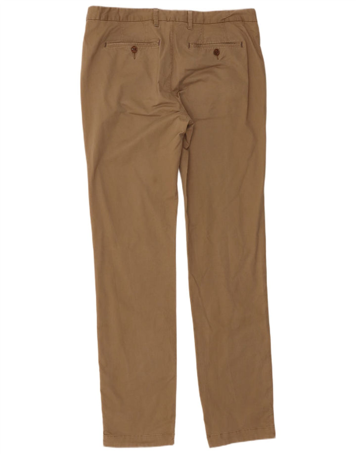 Pantaloni chino dritti da uomo Ted Baker W36 L36 cotone beige