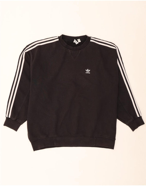 Felpa oversize da donna Adidas Jumper UK 8 Small Black Cotton