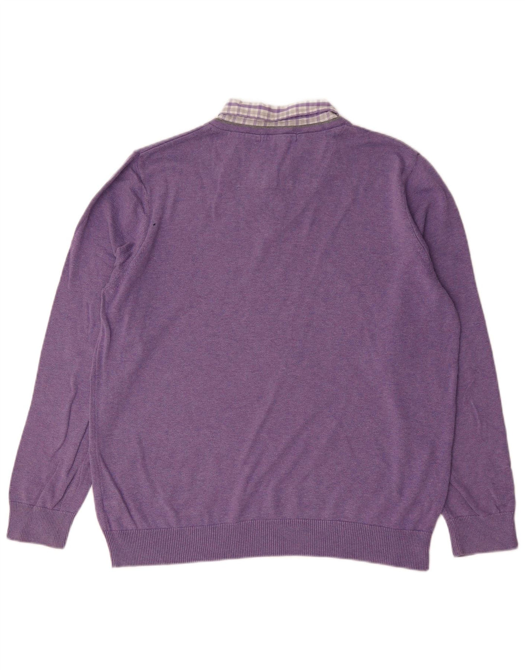 Maglione da uomo con scollo a V Marks & Spencer grande cotone viola