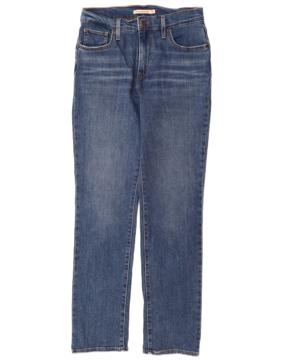 Jeans dritti a vita alta Levi's 724 da donna W29 L30 cotone blu