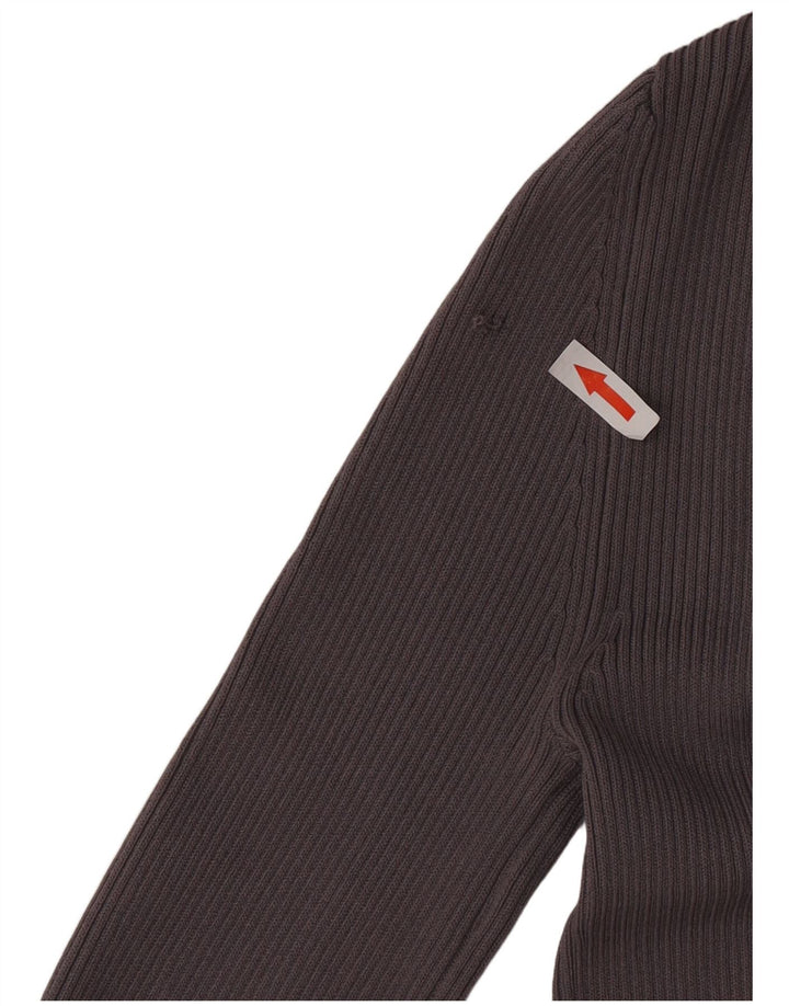 Top corto con cut-out da donna Zara UK 10 piccolo in viscosa grigia