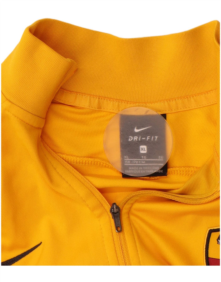 Giacca da tuta grafica da ragazzo Nike Roma Roma 13-14 anni XL poliestere giallo