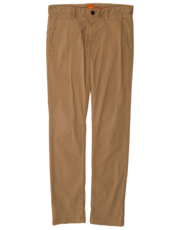 Pantaloni chino slim da uomo Hugo Boss W30 L32 in cotone beige