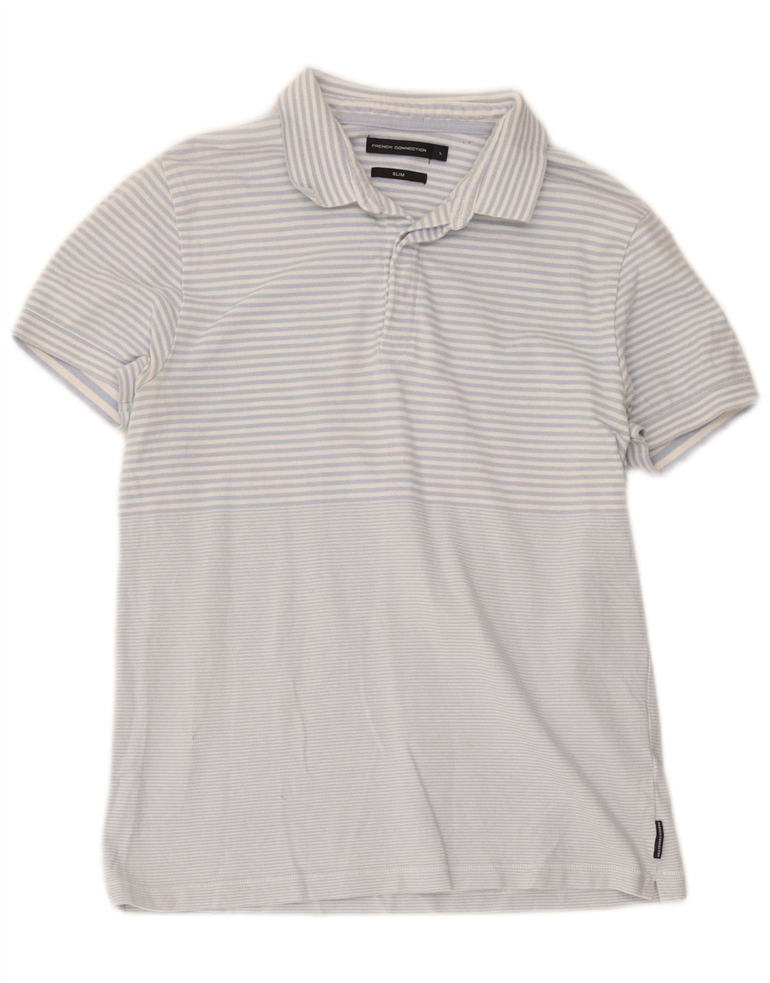Polo slim da uomo French Connection, cotone a righe grandi blu
