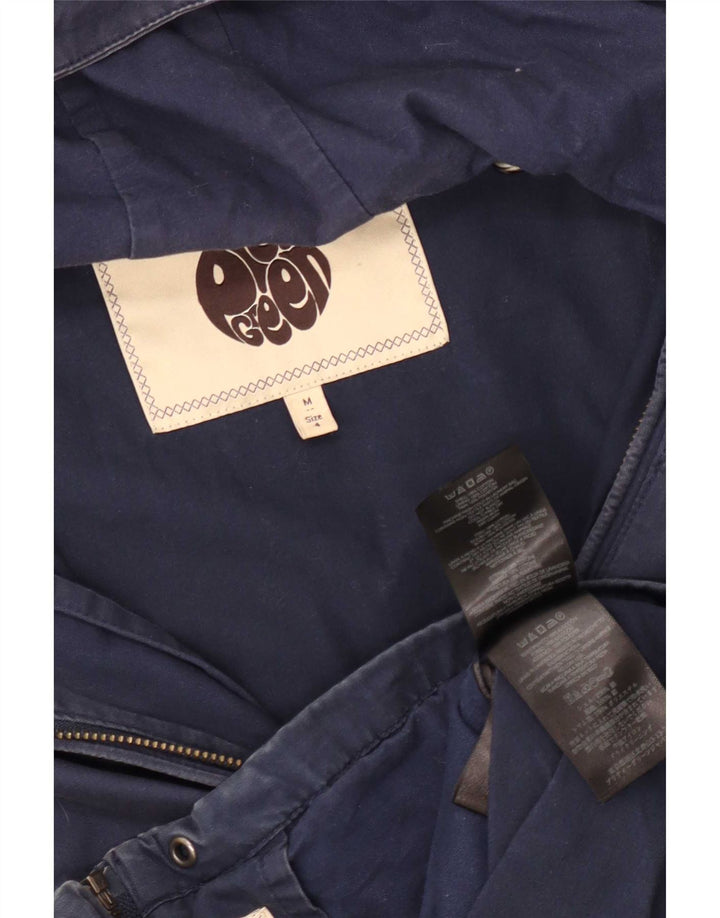 Giubbotto bomber con cappuccio da uomo Pretty Green UK 38 Cotone medio blu navy