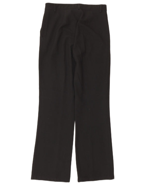 Pantaloni chino bootcut da donna Armani Jeans UK 8 piccoli W26 L29 neri classici