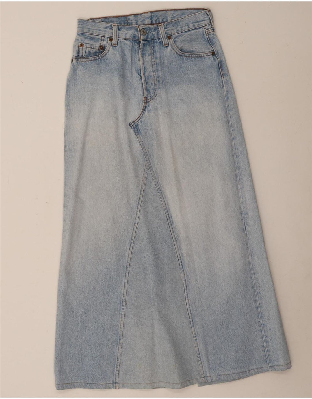 Gonna di jeans midi 501 Levi's da donna W29 piccola in cotone blu