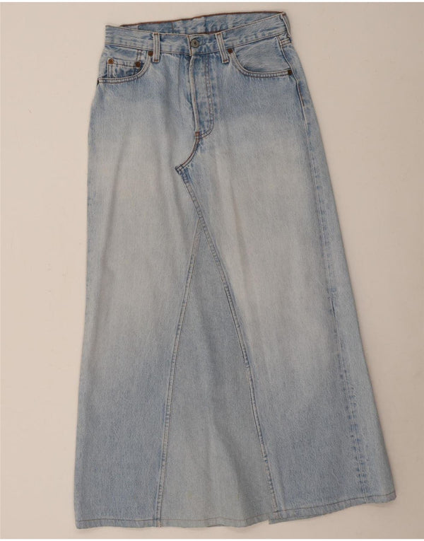 Gonna di jeans midi 501 Levi's da donna W29 piccola in cotone blu