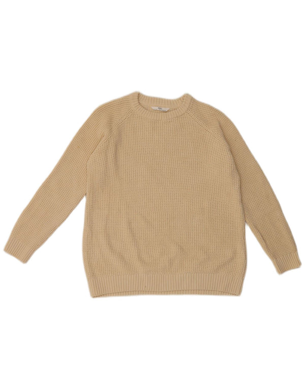 Maglione maglione girocollo da ragazzo Marks & Spencer 10-11 anni in cotone bianco sporco