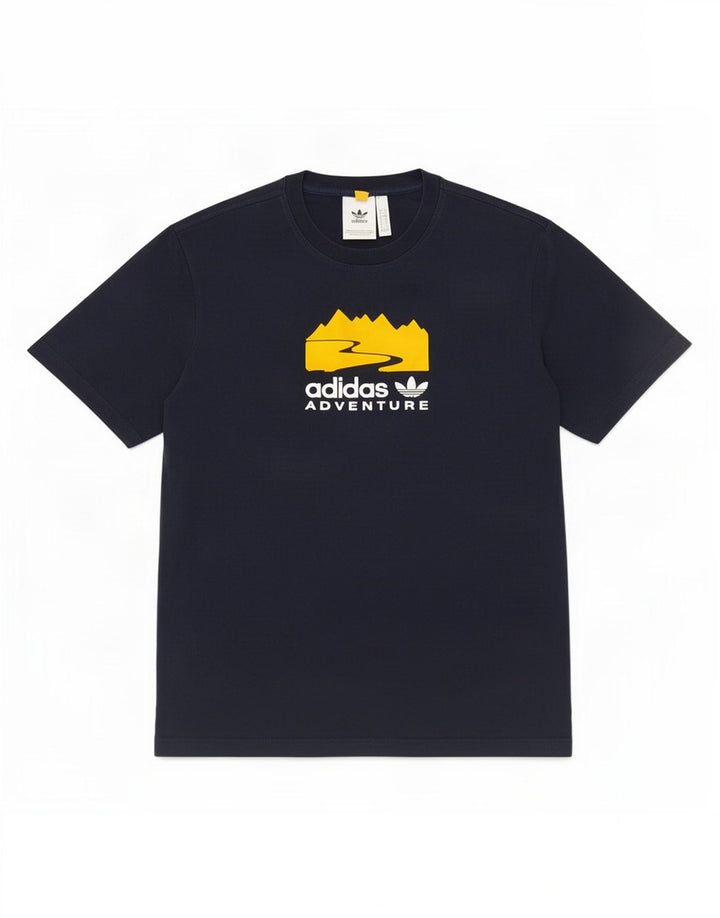 T-shirt grafica da uomo Adidas Top Small blu navy