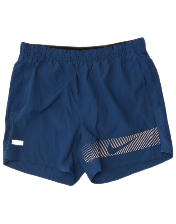 Pantaloncini sportivi Nike Dri Fit Graphic da uomo in poliestere medio blu navy