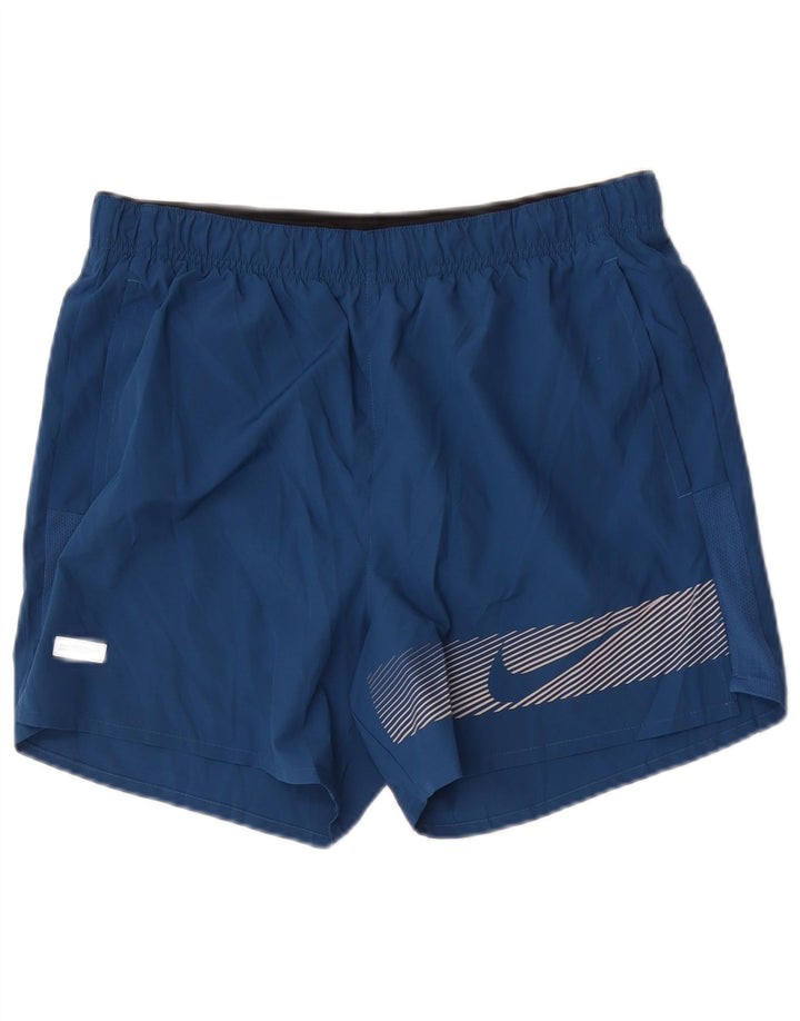 Pantaloncini sportivi Nike Dri Fit Graphic da uomo in poliestere medio blu navy