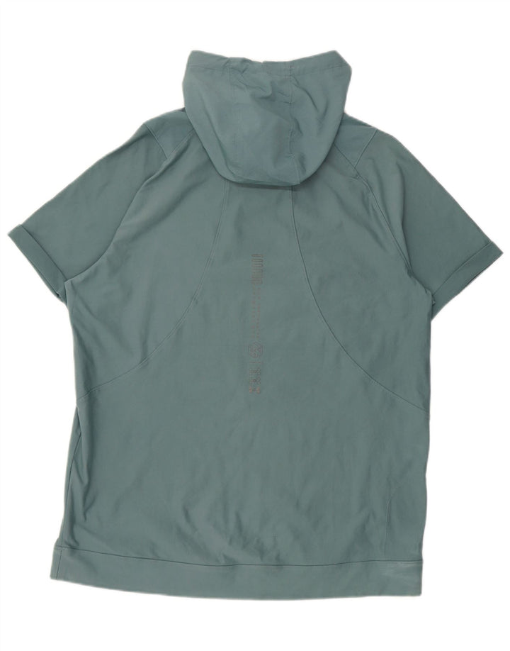 Tuta da uomo Under Armour con cappuccio pullover Top Large turchese elastan