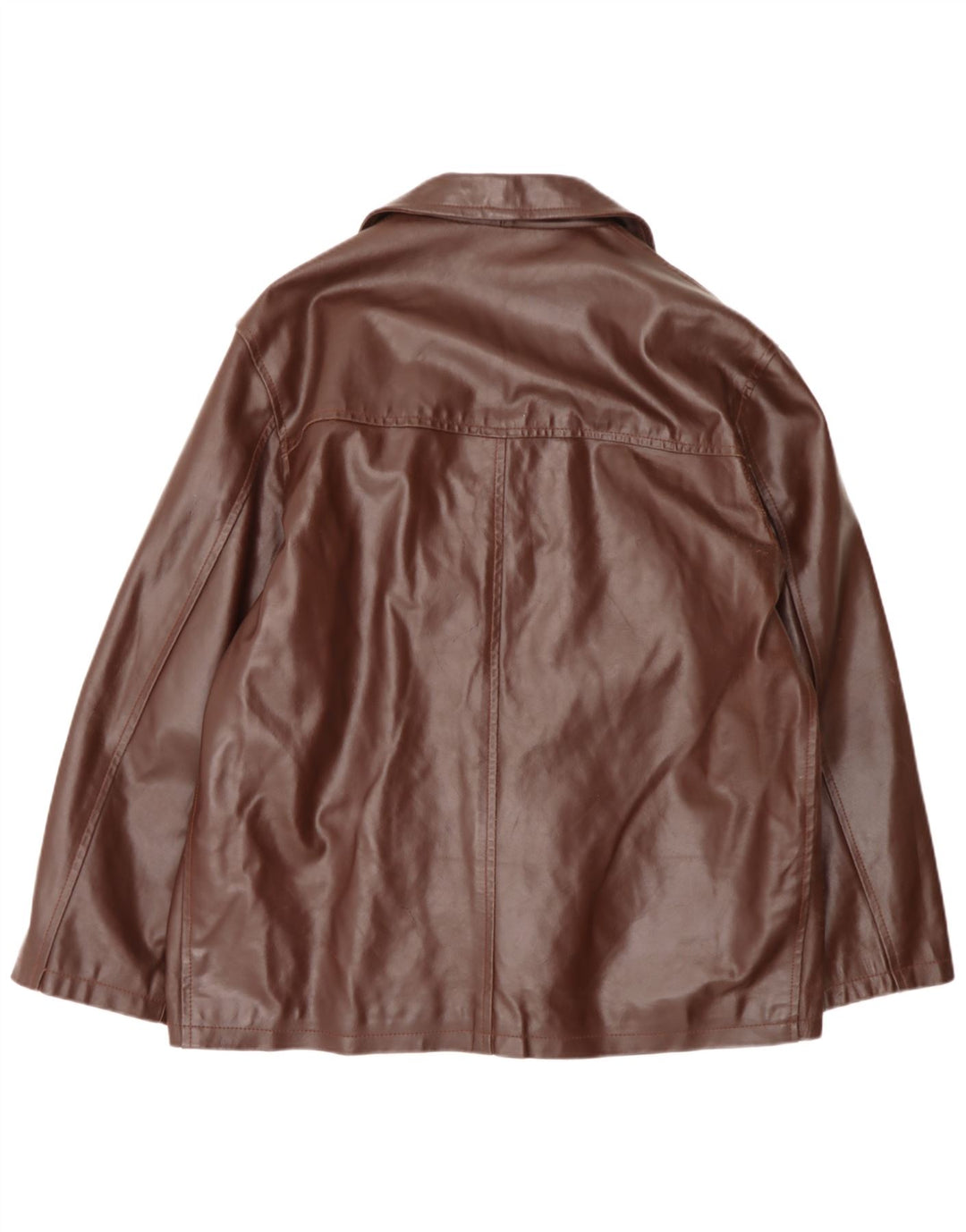 Giacca blazer in pelle da uomo a 3 bottoni Conbipel UK 40 grande in pelle marrone