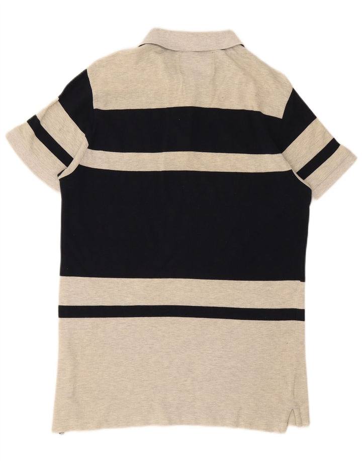 Polo da uomo Woolrich in cotone color block grigio medio