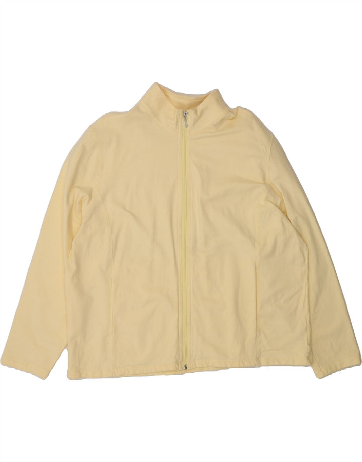 EDDIE BAUER Womens Tracksuit Top Jacket UK 20 2XL Yellow Cotton Vintage Eddie Bauer and Second-Hand Eddie Bauer from Messina Hembry 