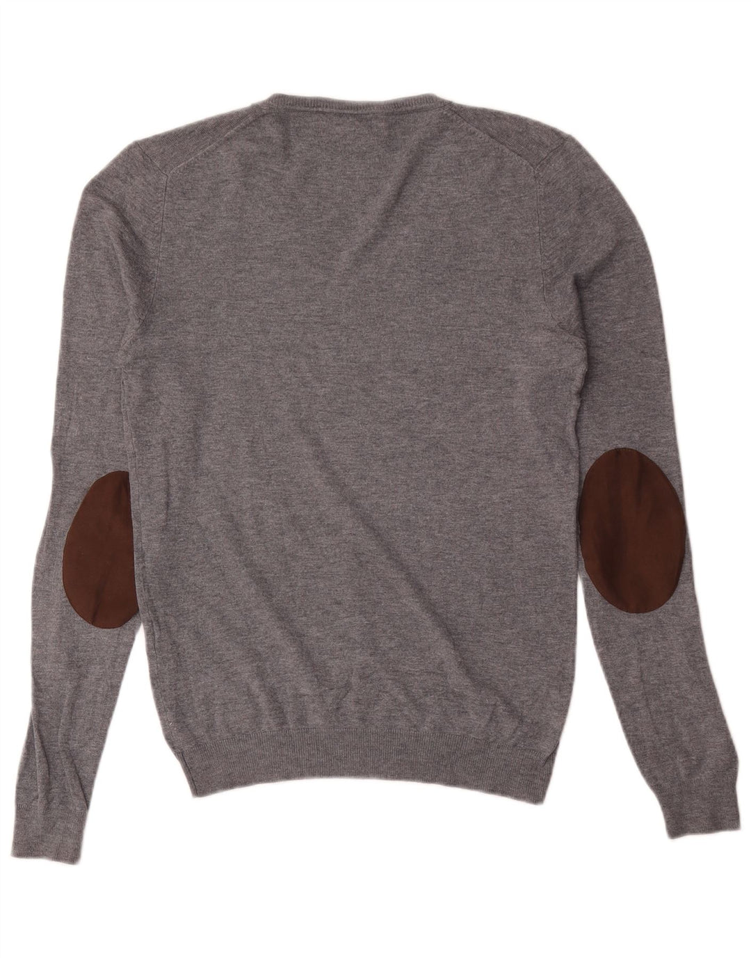 Maglione Zara da uomo con scollo a V in viscosa grigio medio