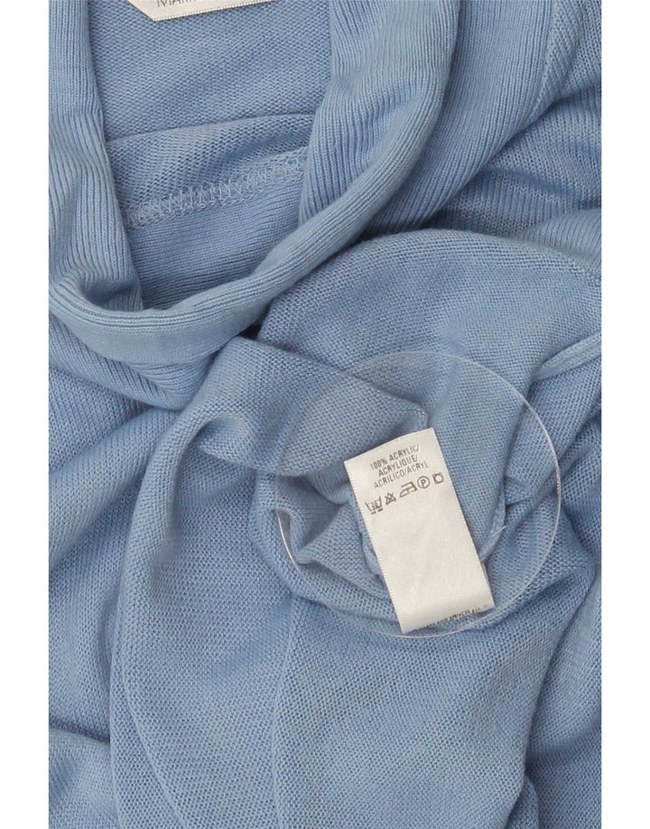 Maglione maglione a collo alto da donna Marks & Spencer UK 12 Blu medio