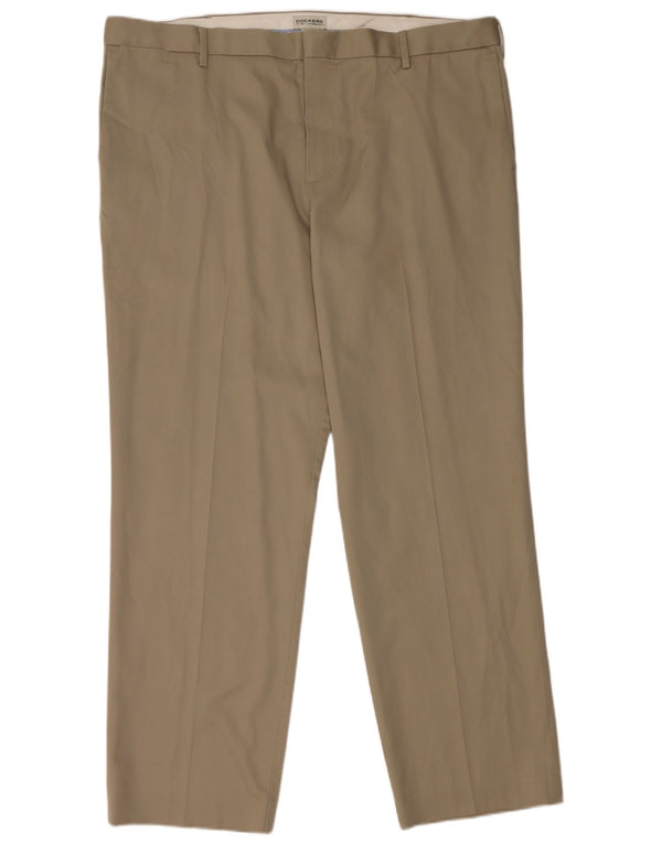 Pantaloni chino dritti da uomo Dockers W42 L32 in cotone beige
