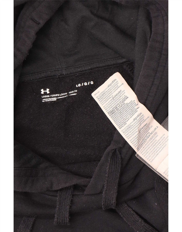 Felpa con cappuccio da uomo Under Armour grande in cotone nero