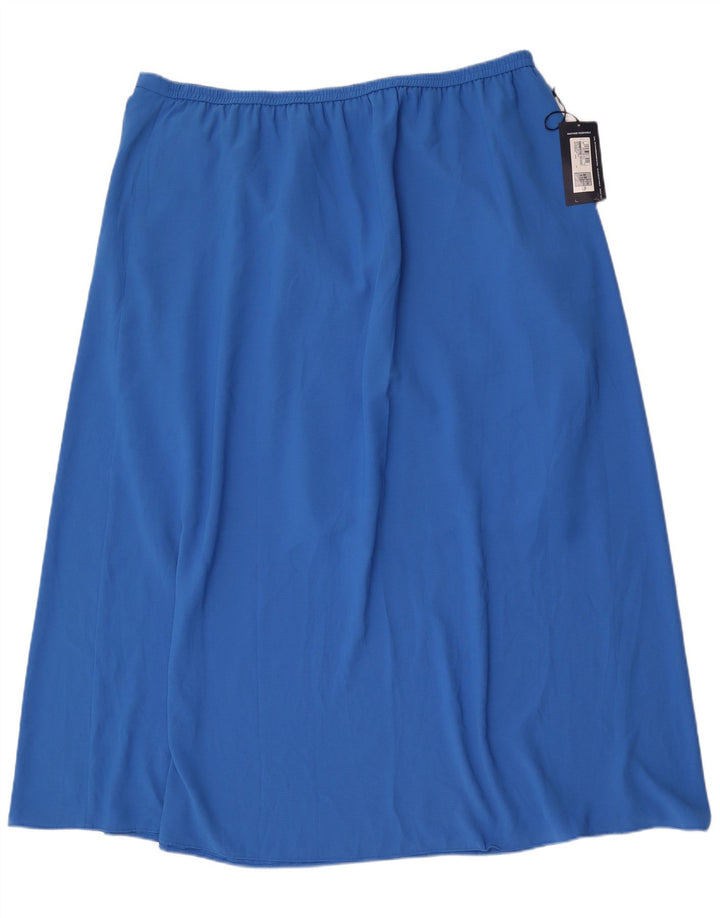 Gonna a trapezio da donna Marks & Spencer UK 20 2XL W40 poliestere blu