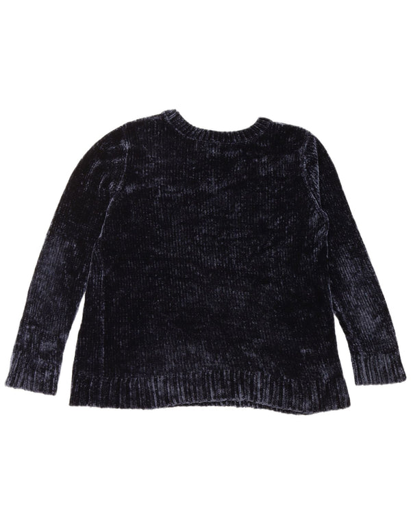 Maglione maglione girocollo da donna ORVIS UK 16 Grande poliestere blu navy