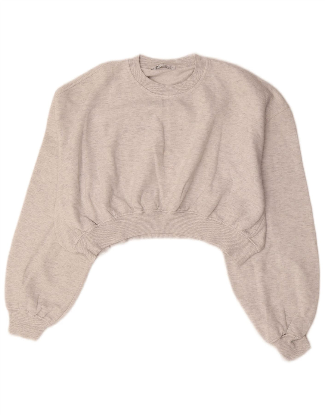 Felpa corta oversize da donna Zara UK 14 Grigio medio