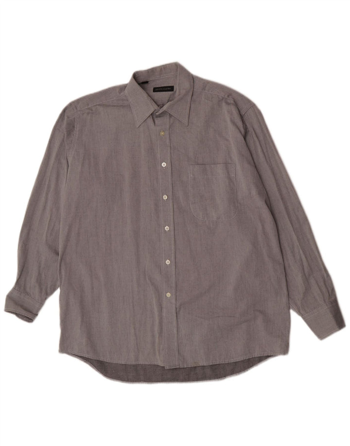 Camicia da uomo PIERRE CARDIN taglia 42 16 1/2 grande cotone grigio