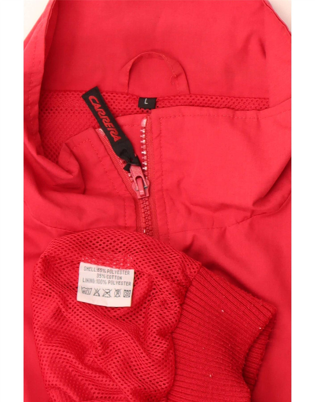 Giubbotto bomber grafico da uomo Carrera UK 40 grande poliestere rosso