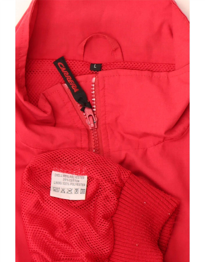 Giubbotto bomber grafico da uomo Carrera UK 40 grande poliestere rosso