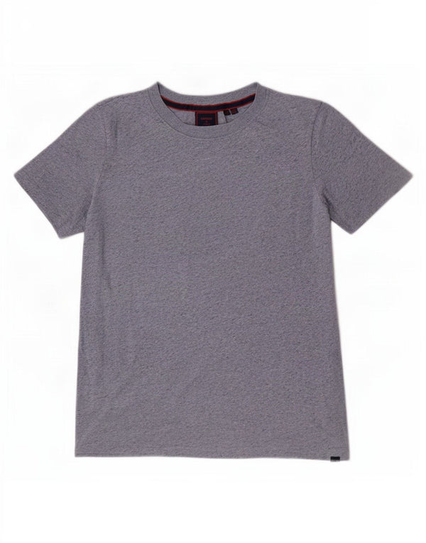 T-shirt oversize da donna Superdry Top UK 10 piccolo cotone chiazzato blu