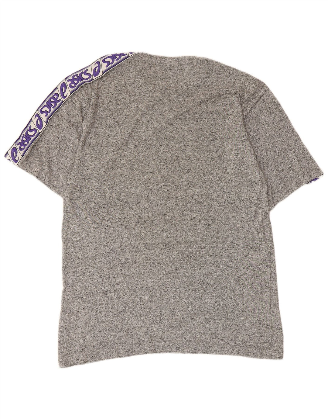 T-shirt grafica da uomo Asics Top in cotone chiazzato grigio piccolo