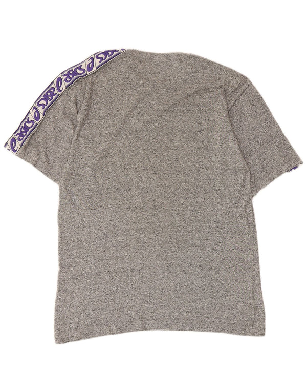 T-shirt grafica da uomo Asics Top in cotone chiazzato grigio piccolo