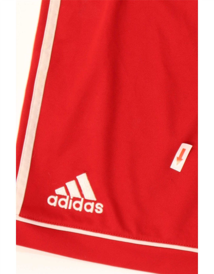 Pantaloncini sportivi Adidas Climalite da uomo piccoli in poliestere rosso