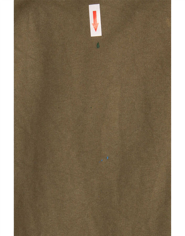 Felpa con grafica da donna Vans, maglione UK 16, grande, cotone kaki