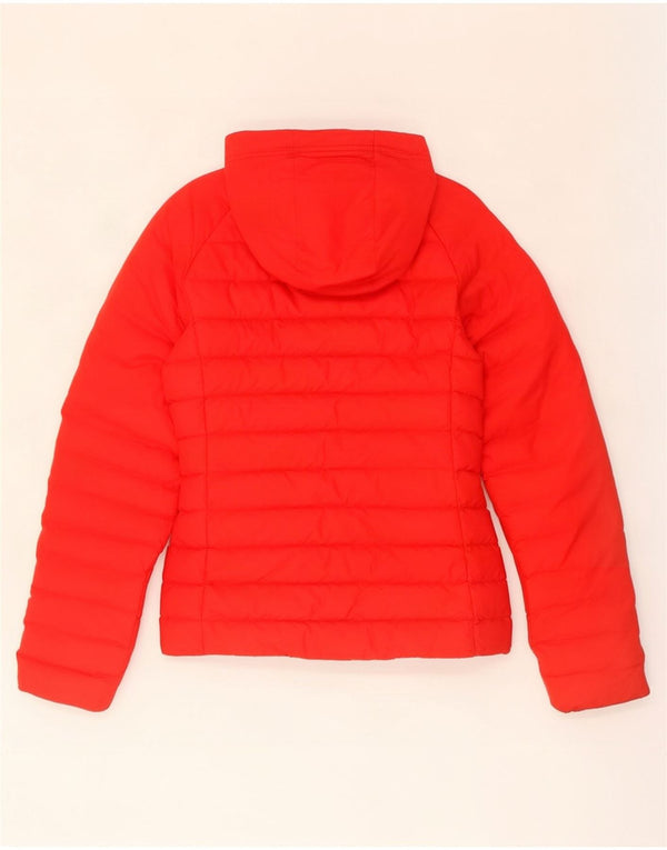 Giacca imbottita con cappuccio da donna Adidas UK 10 Small Rosso Poliestere