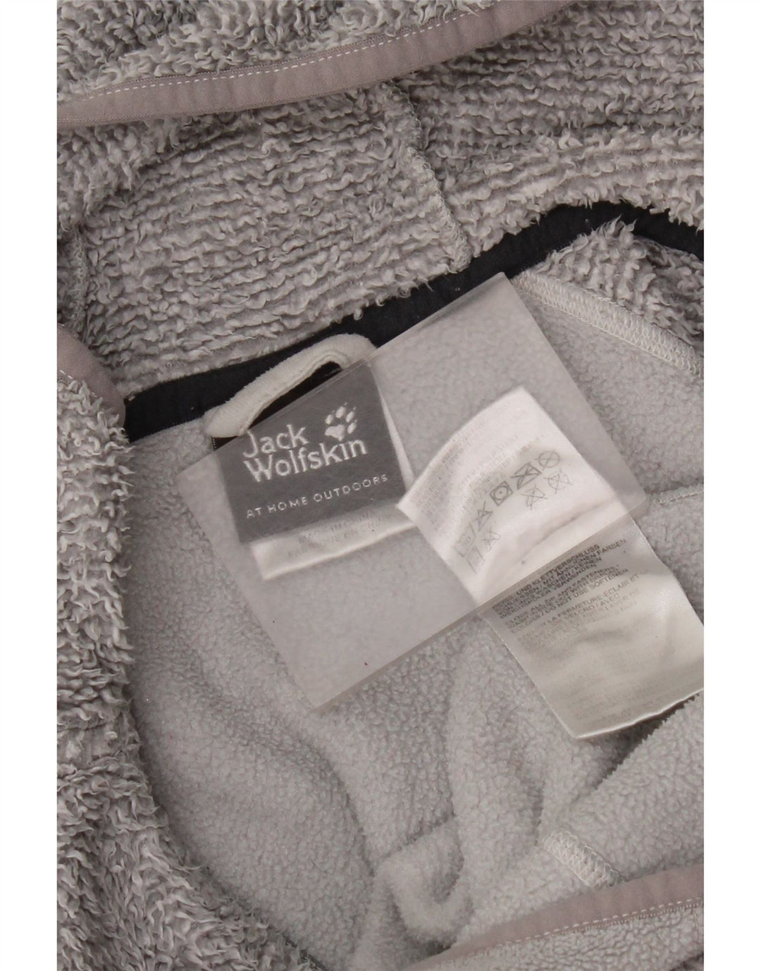 Giacca in pile con cappuccio da donna Jack Wolfskin UK 12 Poliestere grigio medio