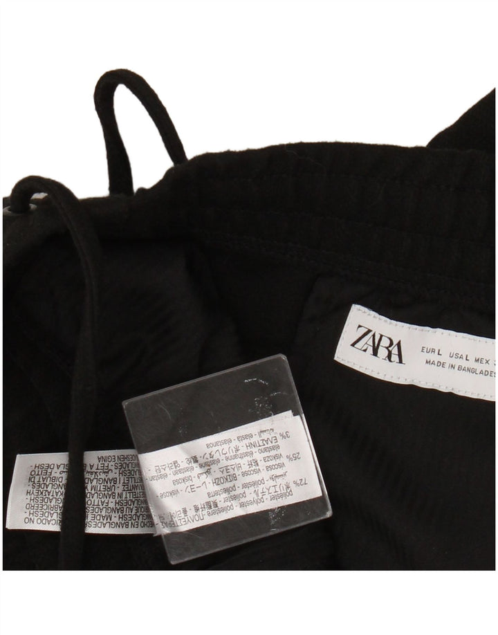 Pantaloni casual affusolati da donna Zara grandi W32 L28 poliestere nero