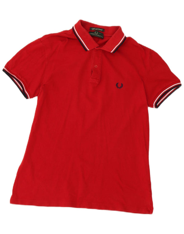 Polo da uomo Fred Perry in cotone rosso medio