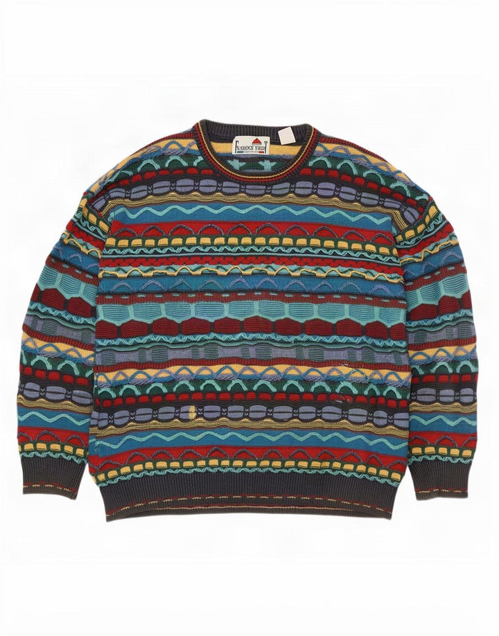 Maglione maglione girocollo da uomo Florence Tricot medio multicolore
