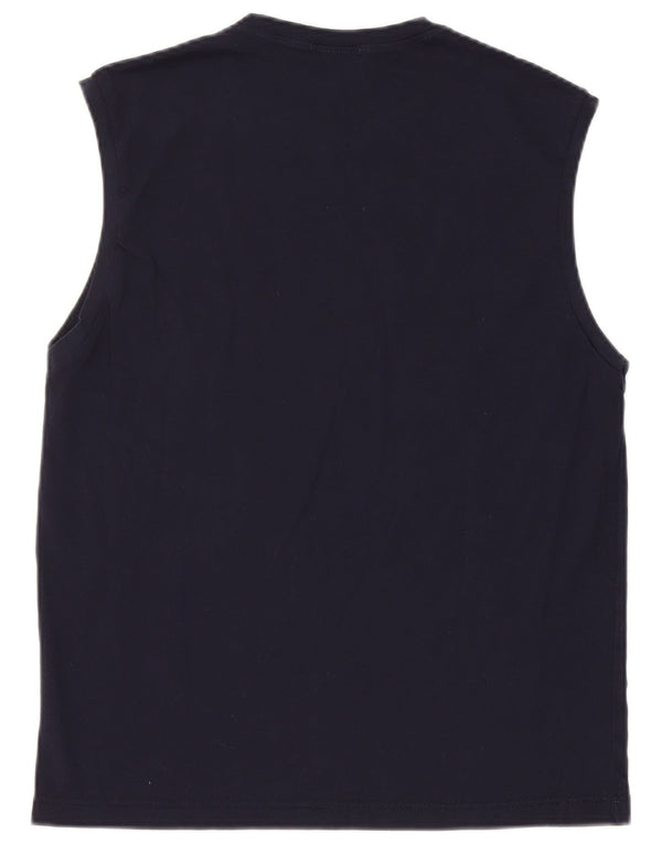 Gilet grafico da uomo Gian Marco Venturi, grande, in cotone blu navy