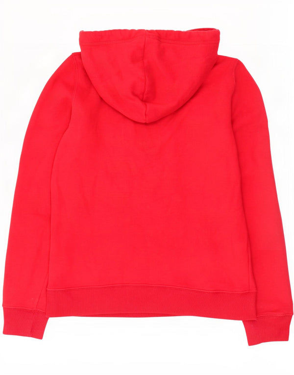 Felpa con cappuccio grafica Hollister da donna UK 6 XS rosso cotone