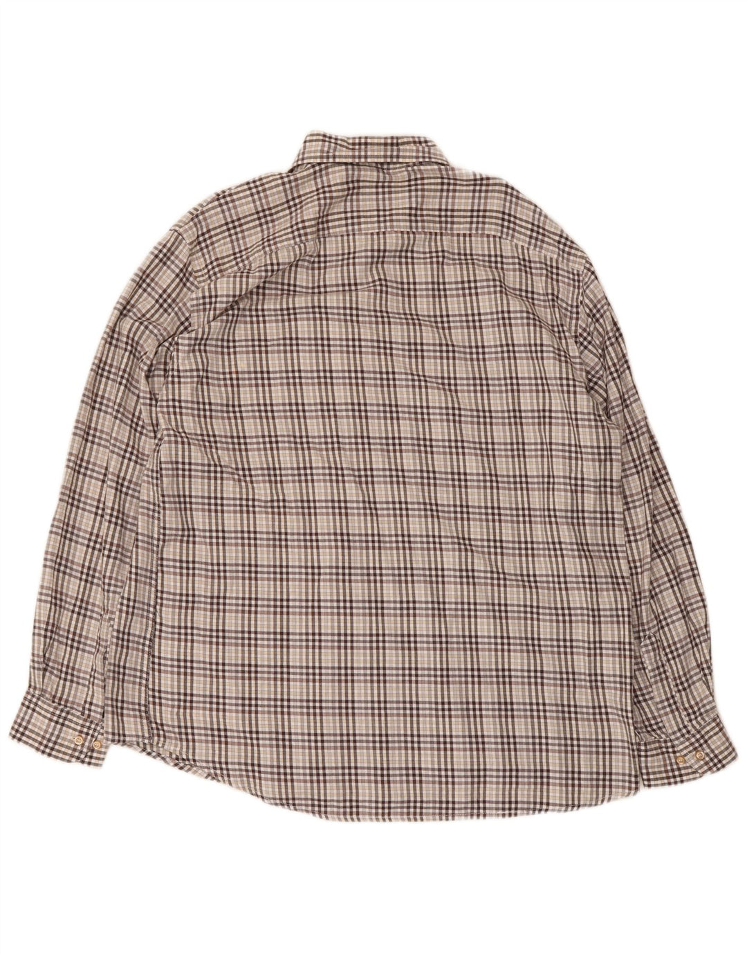 Camicia da uomo Regular Fit del Progetto Europeo XL in cotone a quadri marrone