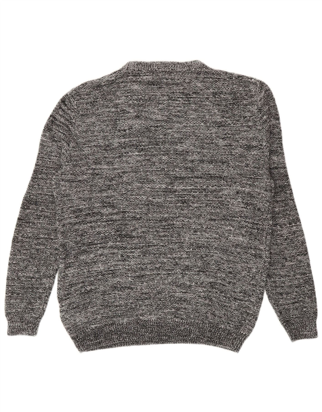Maglione girocollo da uomo Zara, maglione grande, in acrilico chiazzato grigio