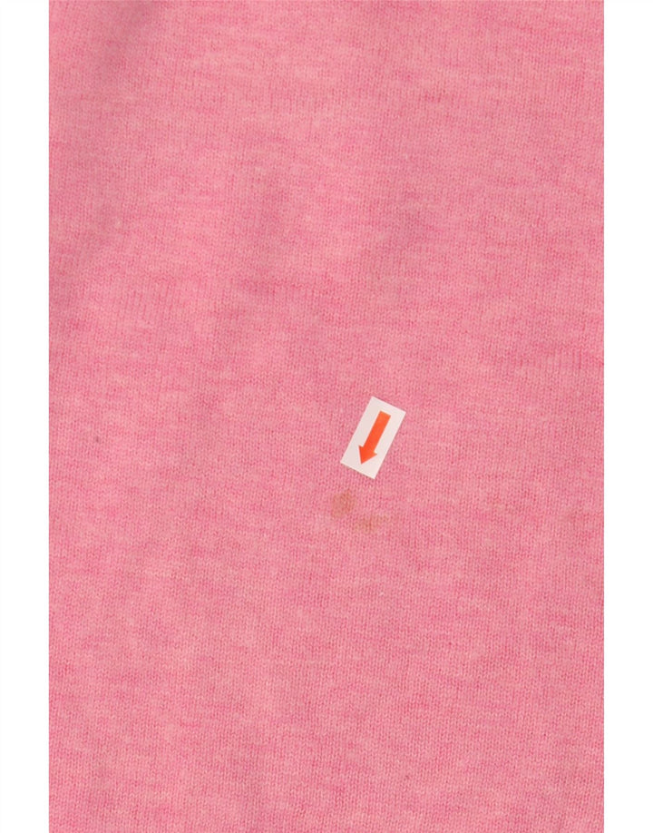 Joules Maglione maglione girocollo oversize da donna UK 14 Large Rosa Poliammide