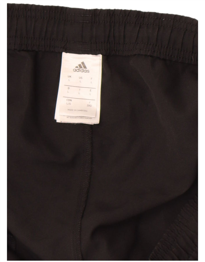 Pantaloncini sportivi da uomo Adidas grandi in poliestere nero