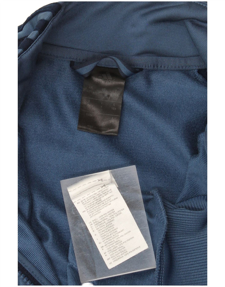 Giacca da tuta da uomo Adidas UK 42/44 Poliestere color block blu medio