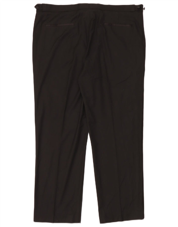 Pantaloni da abito vestibilità regolare Marks & Spencer da uomo W40 L29 poliestere nero